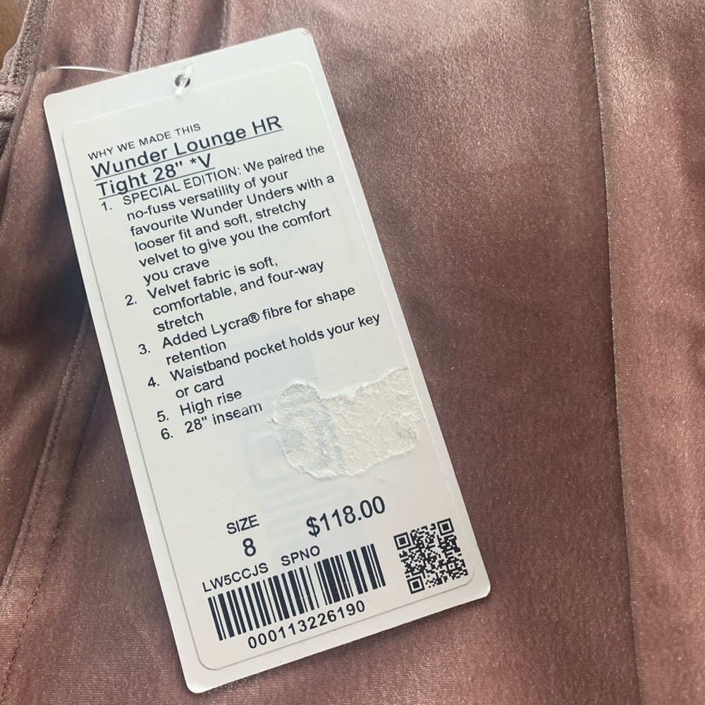 Lululemon Wunder Under HR velvet 28” - Picture 8 of 9